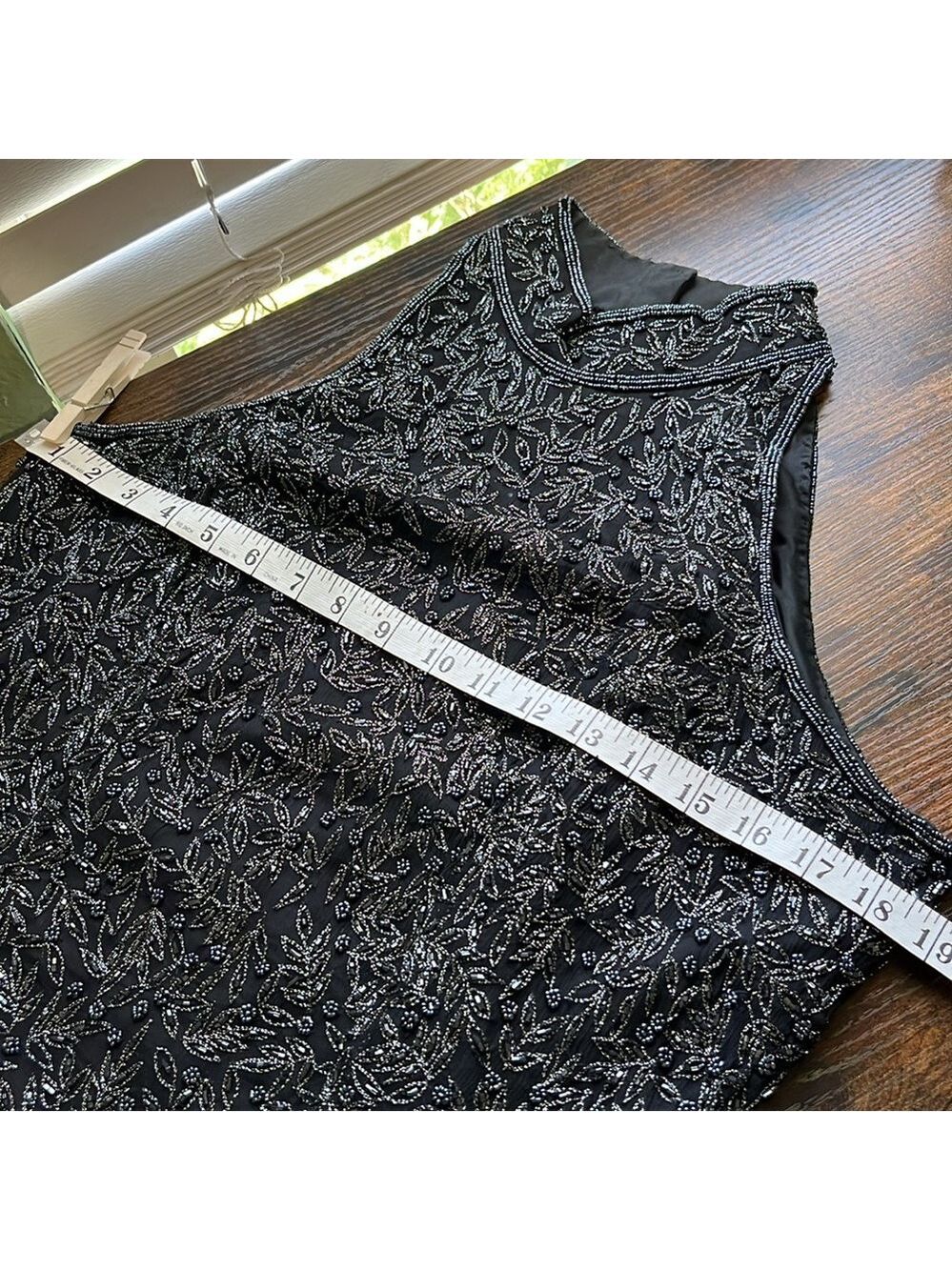 Vintage Elegant Black and Silver Women's Top formal sleeveless evening wear - Picture 7 of 12
